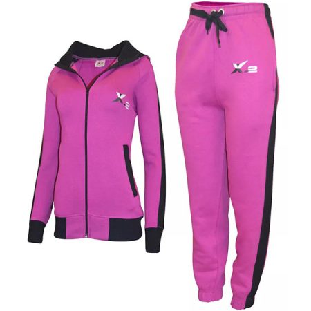 Women's Athletic Full Zip Fleece Tracksuit Sweatsuits